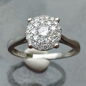 1ct Real Diamond 10kt WG Engagement Ring